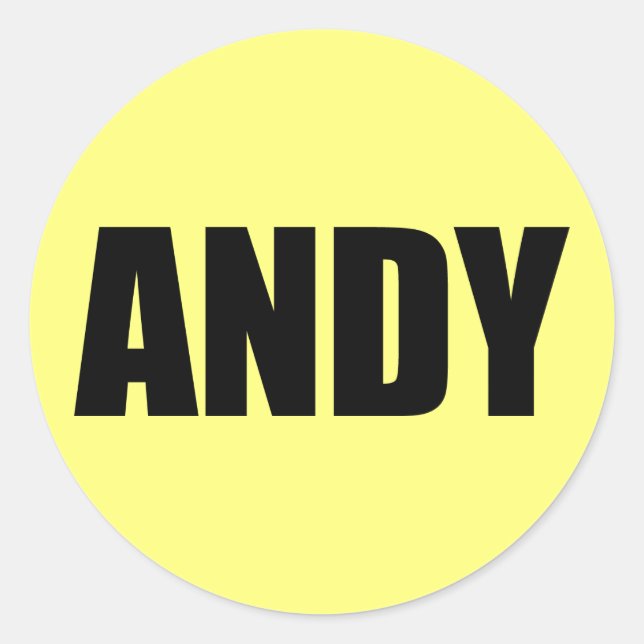 Andy Runder Aufkleber (Vorderseite)