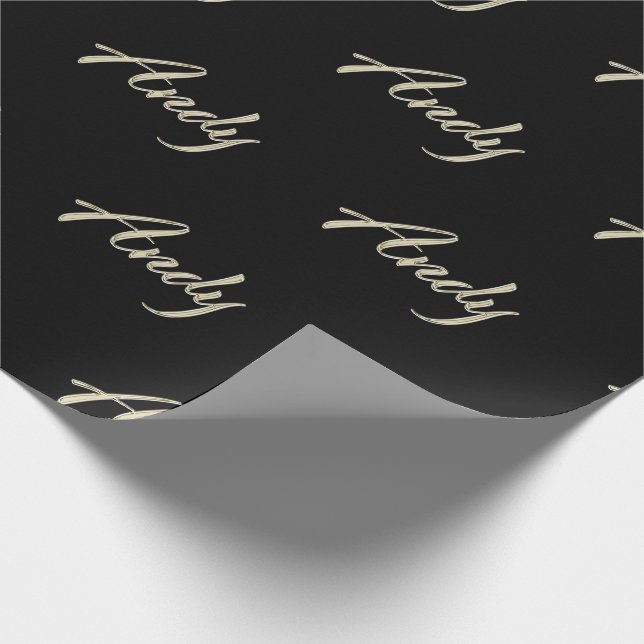 Andy Vorname Name edles Geschenkpapier Papier (Ecke)