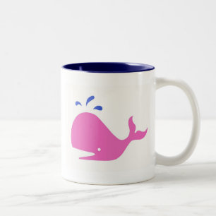 Andy-Wal Singletons_pink, blau auf Weiß Zweifarbige Tasse