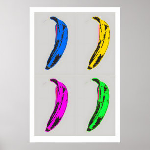 Andy Warhol Quad Bananas Impression d'art Vintage 