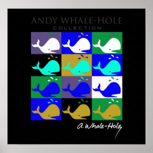 Andy Whale-Hole™_12 Panel invertiertes Farbposter Poster
