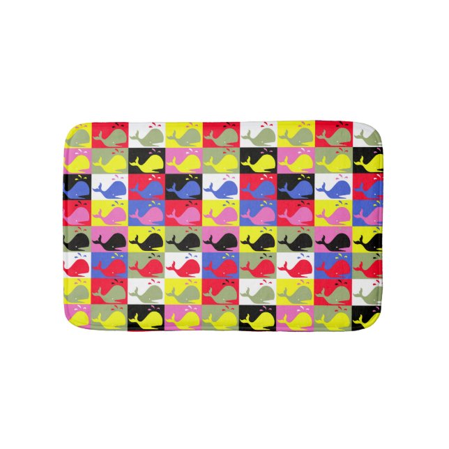 Andy Whale-Hole™ pattern_Lots o' kleine Wale Badematte (Vorderseite)