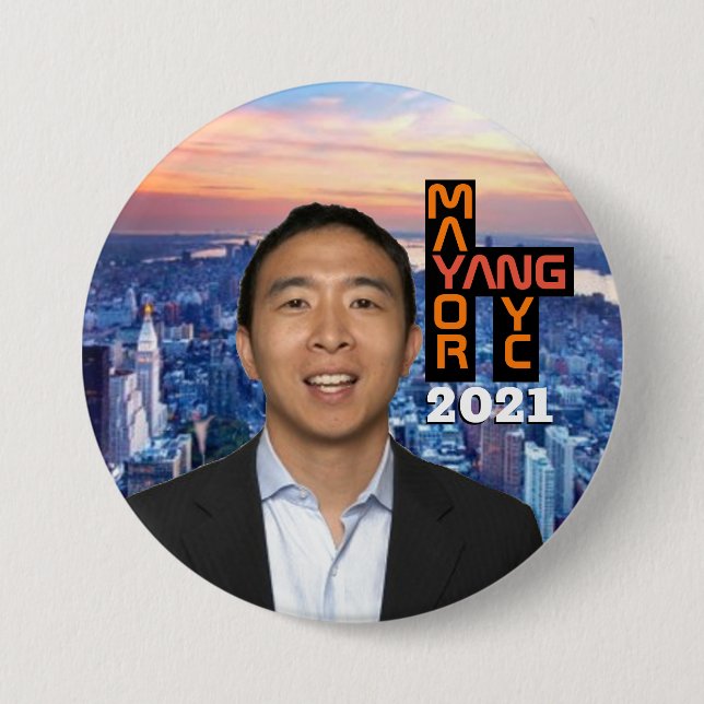 Andy Yang für NYC Mayor 2021 Button (Vorderseite)