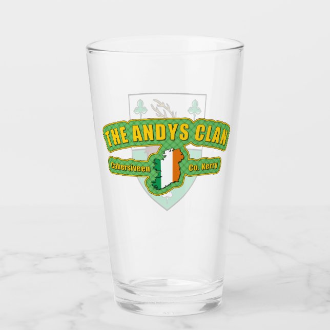 Andys Clan Pint Glas (Vorderseite)