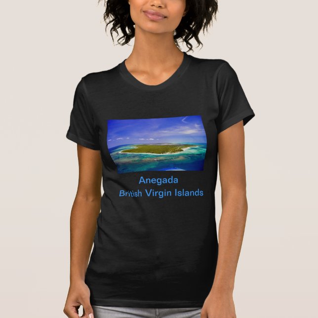 Anegada Insel/Flagge B.V.I T-Shirt (Vorderseite)
