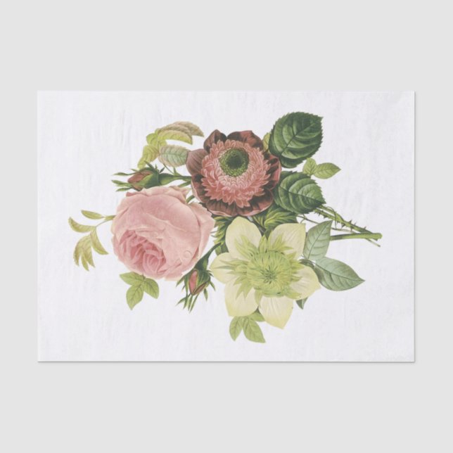 Anemon, Rose, Clematis Seidenpapier (Vorderseite)