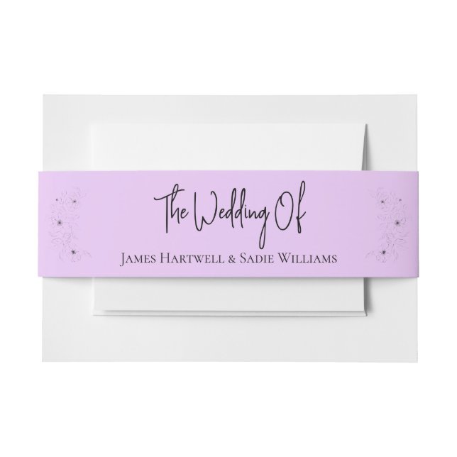 Anemone auf Light Lilac Einladungsbanderole (Vorderseite Beispiel)