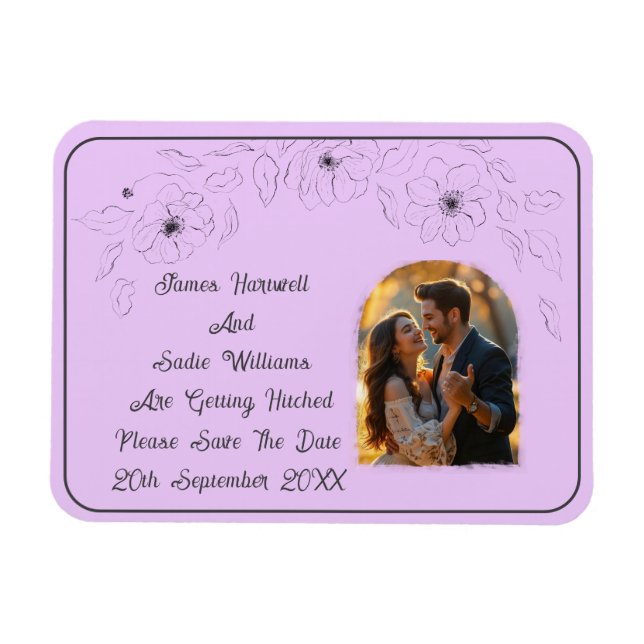 Anemone auf Light Lilac Magnet (Horizontal)