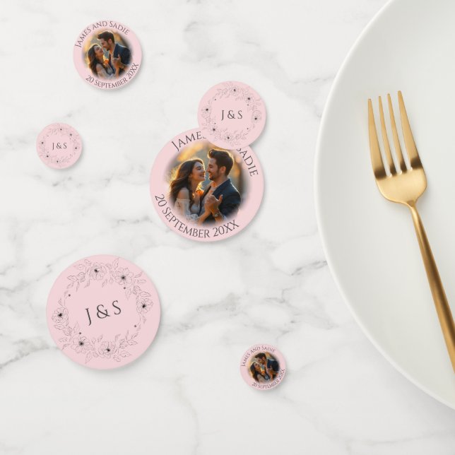 Anemone auf Rose Foto Wedding Confetti Konfetti (Gruppe)
