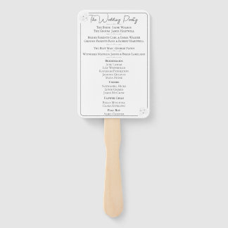 Anemone auf White Order of Service Hand Fans Fächer