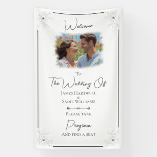 *Anemone auf White Wedding finden Sie Ihren Platz Banner