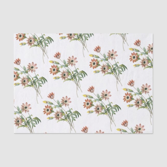 Anemone Blume Pattern Seidenpapier (Vorderseite)