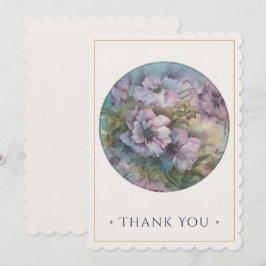 Anemone Blumen Danke | Elegante Wertschätzung Mitteilungskarte