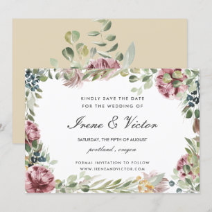 Anemone Blush Pink Neutrale Hochzeit Speichern Sie Einladung