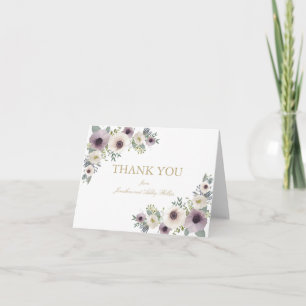 Anemone Bouquet Thank You Note Card Dankeskarte