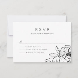 Anemone Bouquet Wedding RSVP