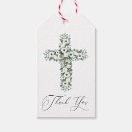 Anemone Eukalyptus cross Religious Vielen Dank Geschenkanhänger