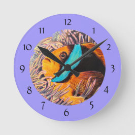 Anemone Fish NumberRound Wall Clock Runde Wanduhr