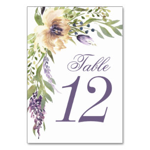 Anemone Green Garden Floral Boho Moderne Hochzeit Tischnummer