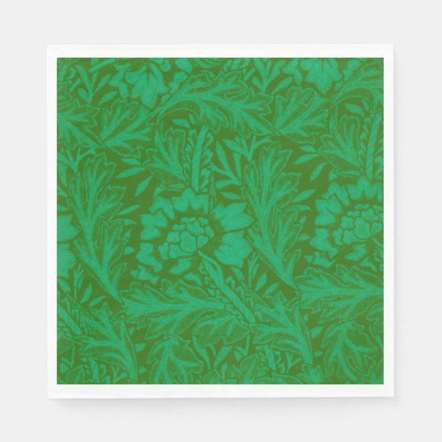 Anemone in Forest Green Serviette (Vorderseite)