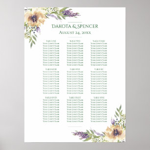 Anemone Lavender   Creme Lila 10 Seatabelle Poster