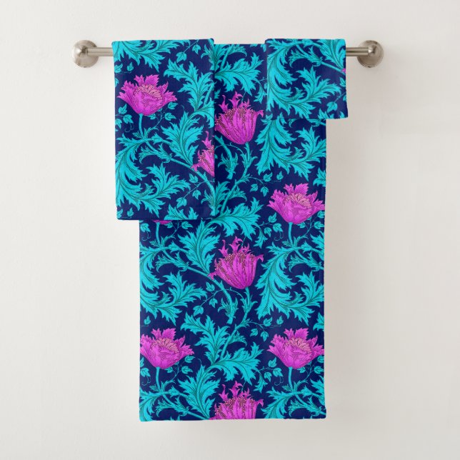 Anémone, marine, turquoise et magenta de William (En situation)