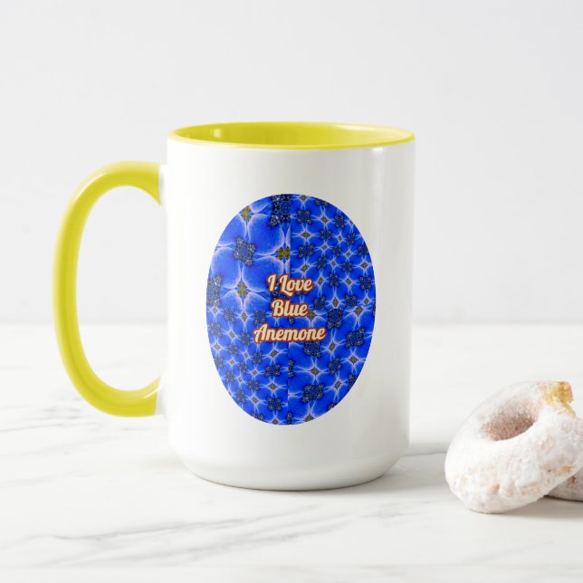 Anemone Muster Tasse (Mit Donut)