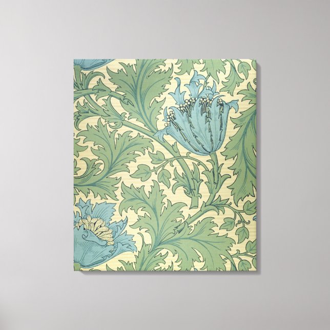 "Anemone"-Muster (Textilien) Leinwanddruck (Vorderseite)