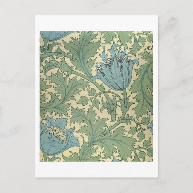 "Anemone"-Muster (Textilien) Postkarte (Vorderseite)