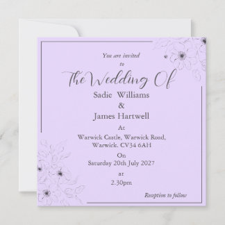 Anemone on Bale Lavender Einladung