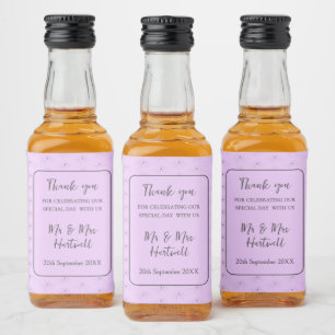 Anemone on Light Lilac Mini Liquor Flasche Label~ Alkoholflaschenetikett
