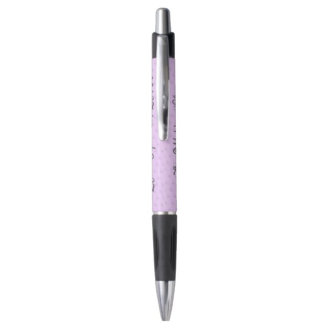 ~Anemone on Light Lilac Pen Kugelschreiber (Rückseite (Vertikal))