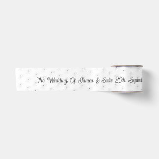 ~Anemone on White Wedding Ribbon Satinband