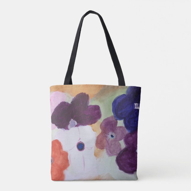 Anemone Spring Blumen Tote Tasche (Rückseite)