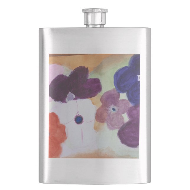 Anemone Spring Flowers Classic Flask Flachmann (Vorderseite)