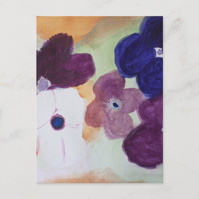 Anemone Spring Flowers Postcard Postkarte (Vorderseite)