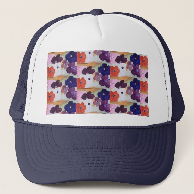 Anemone Spring Flowers Truckerkappe (Vorderseite)