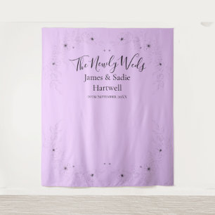 Anemone über den Hintergrund der Hochzeit von Lila Wandteppich