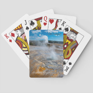 Anemone und alte treue Geysers Eruptionen Spielkarten