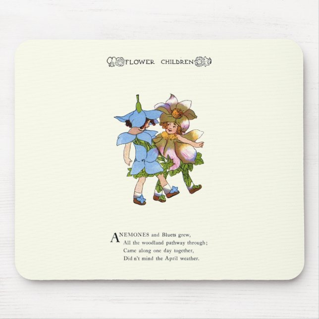 Anemone und Bluets Mousepad (Vorne)