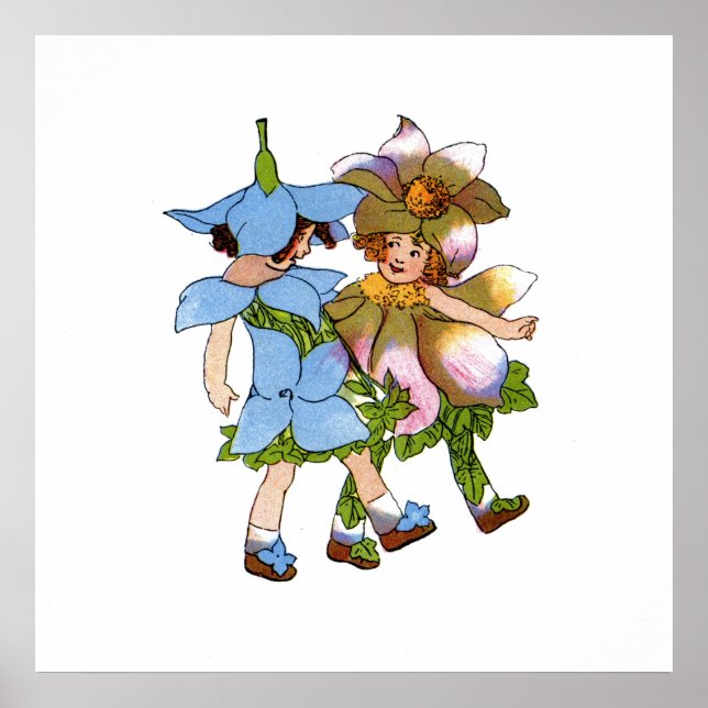 Anemone und Bluets Poster (Vorne)