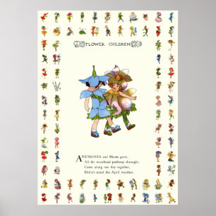 Anemone und Bluets Poster
