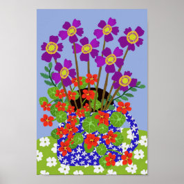 Anemone und Nasturtium-Poster Poster