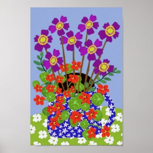 Anemone und Nasturtium-Poster Poster