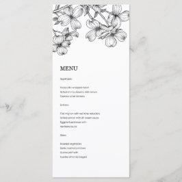 Anemone Wedding Menu Menükarte