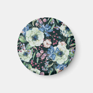 Anemone-Wildblumen: Vintages Wasserfarbmuster Magnet
