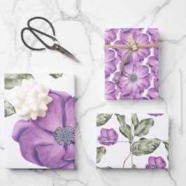 Anemone Wrapping Paper Sheets Geschenkpapier Set