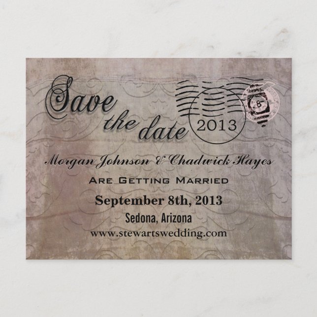 Anémoneathe Save the Date Postcards Ankündigungspostkarte (Vorderseite)