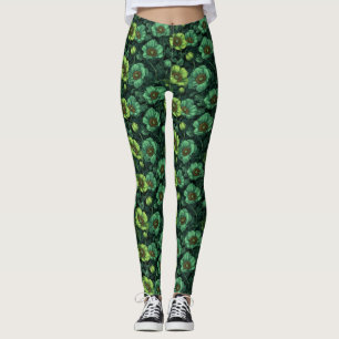 Anemonen Blumen Fitnessbekleidung Anemonen Akzent Leggings