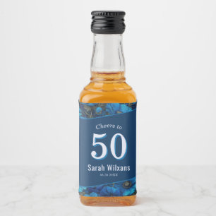 Anemonen Blumen Geschenke zum 10. Geburtstag für B Alkoholflaschenetikett